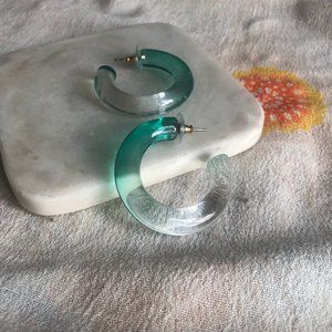 New Ombre Resin Hoop Earrings by Madewell